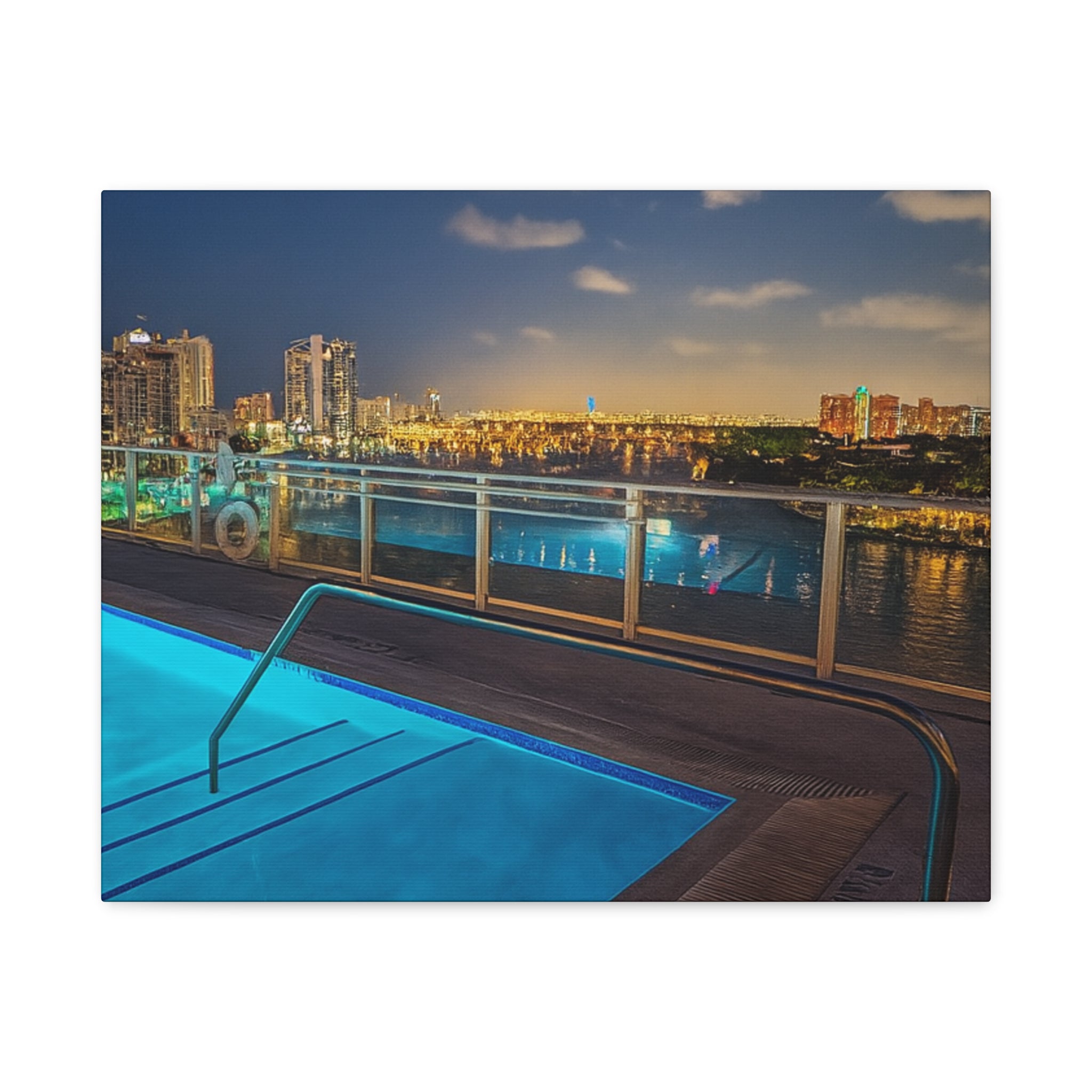 "Skyline Reflections" – Luxe Canvas Print