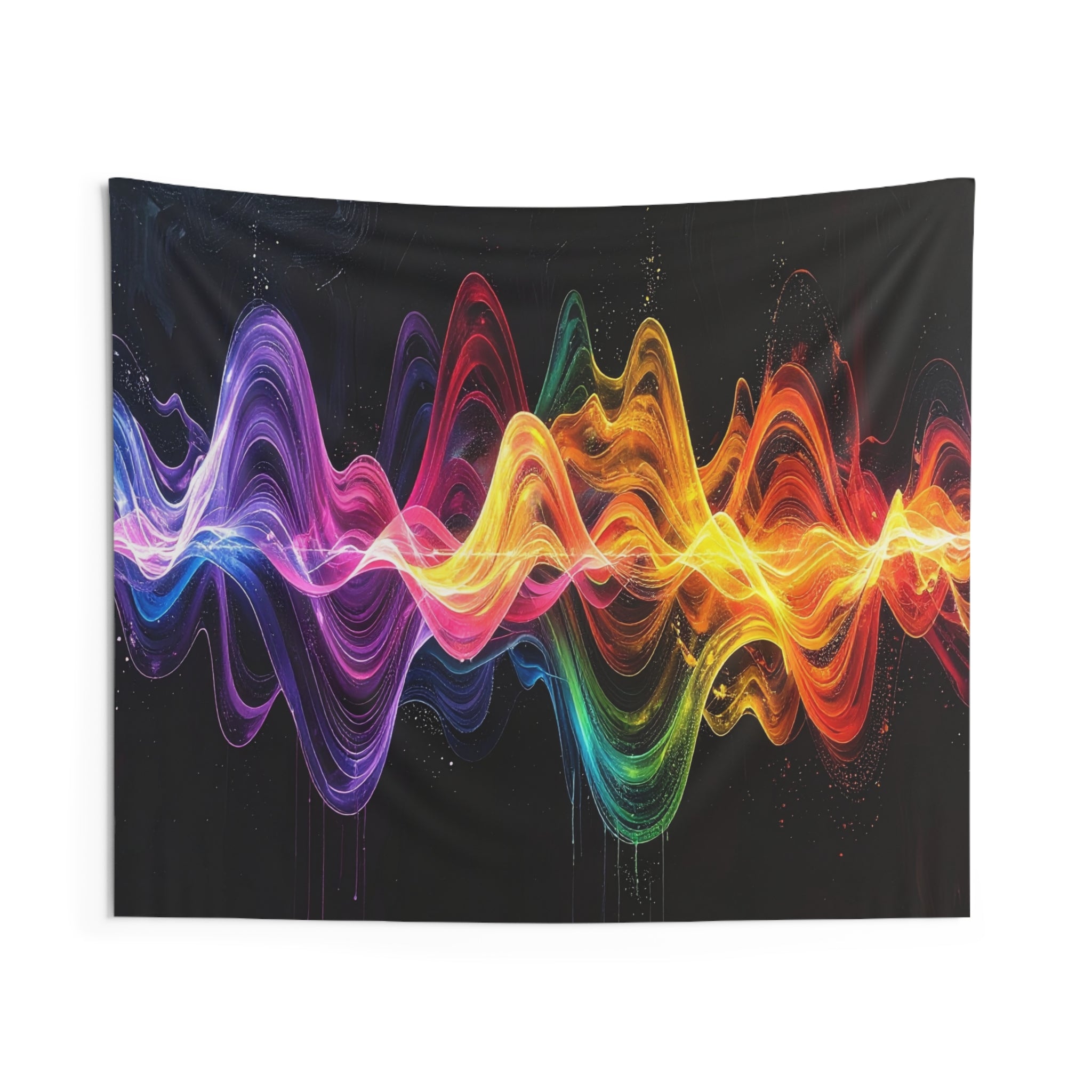 Quantum Symphony: Digital Wave Visualization, Spectrum of Energy - L'Art Tapestry