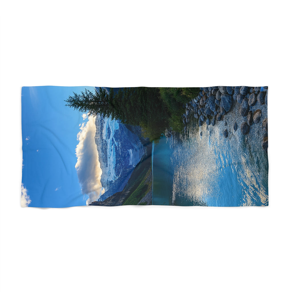 "Glacial Serenity" – Luxury Beach Towel