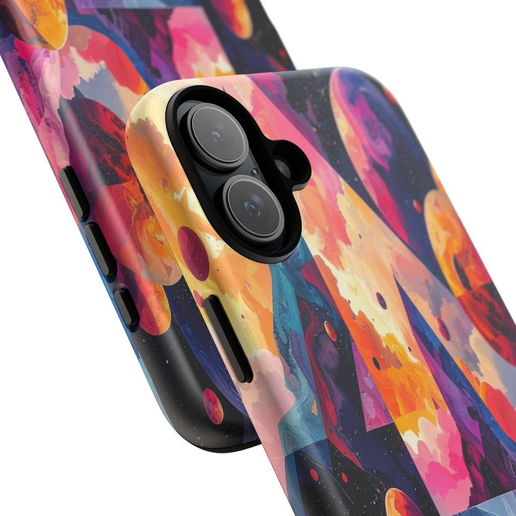 Cosmic Geometrica: Floating Spheres of Abstraction, Digital Dreamscape Dimensions - L’Art Suprême Phone Case
