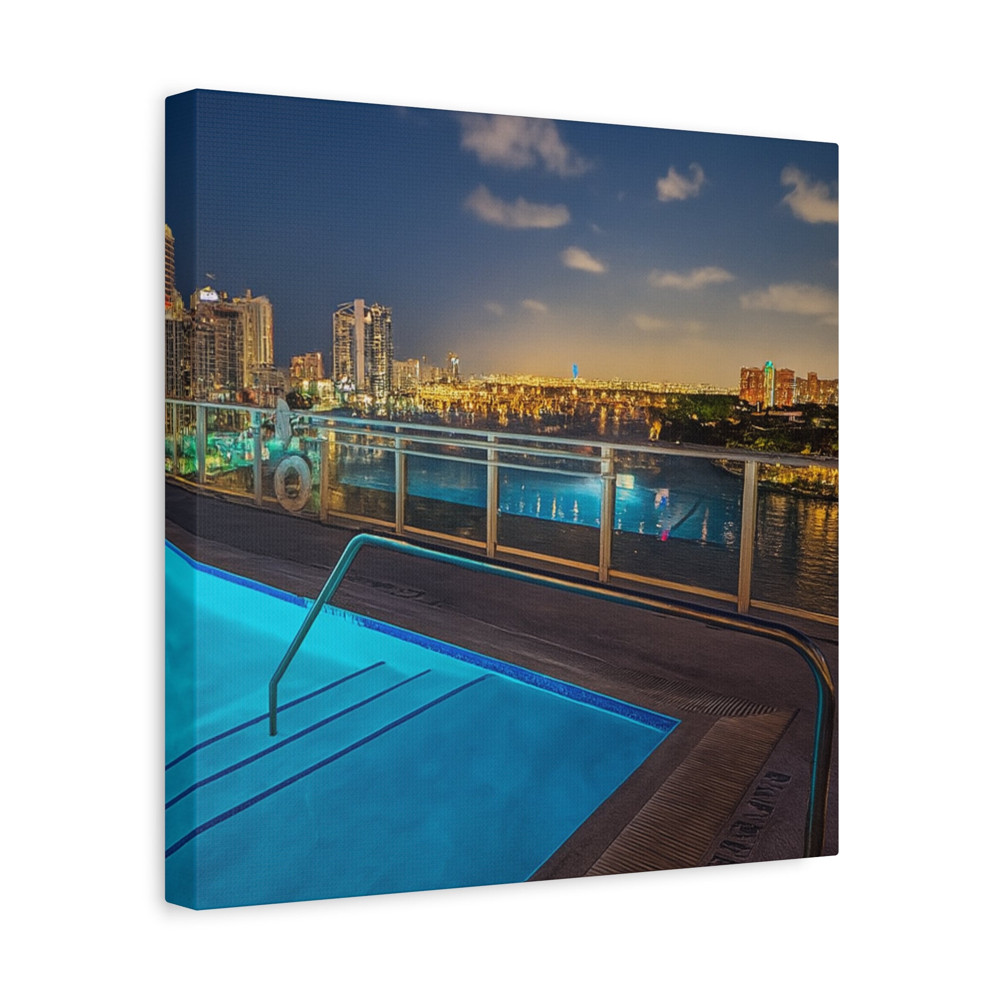 "Skyline Reflections" – Luxe Canvas Print