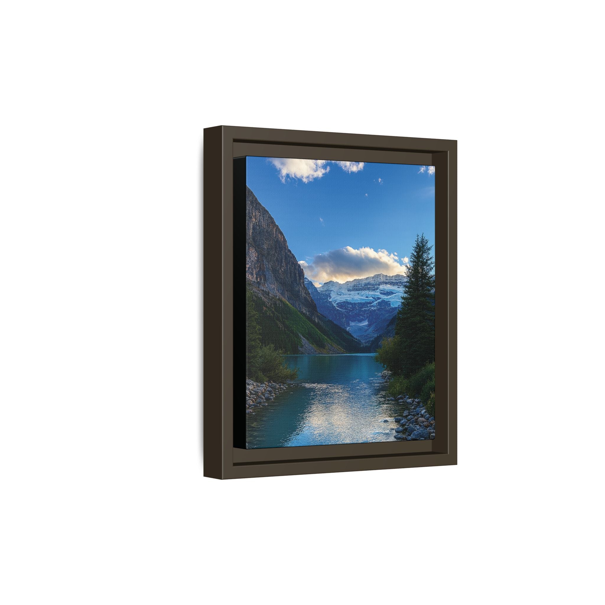 "Glacial Serenity" – Framed Canvas Print