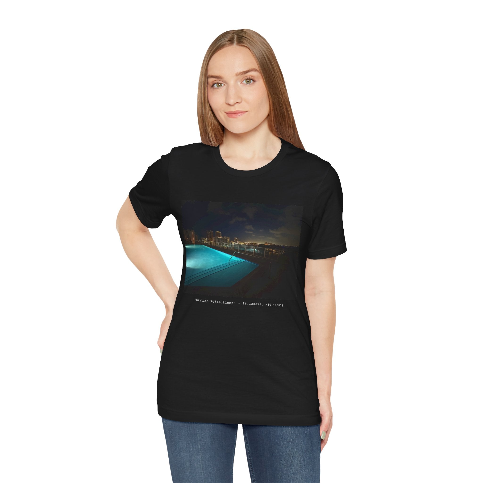 "Skyline Reflections" - White or Black Luxe T-Shirt