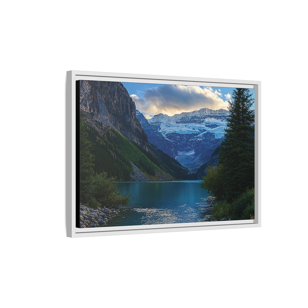 "Glacial Serenity" – Framed Canvas Print