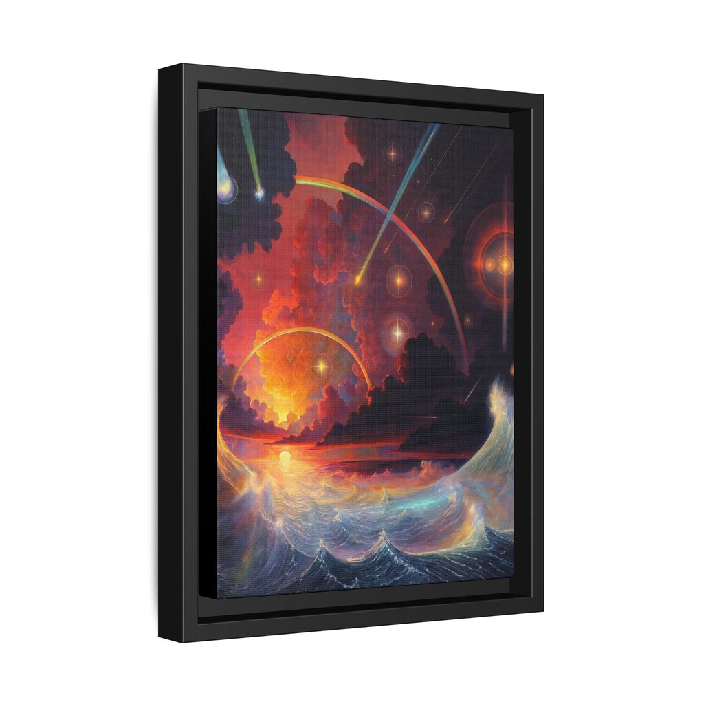"Celestial Tides" – Framed Canvas Print