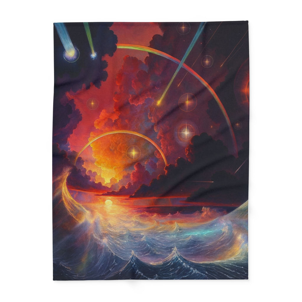"Celestial Tides" – Dreamscape Fleece Blanket