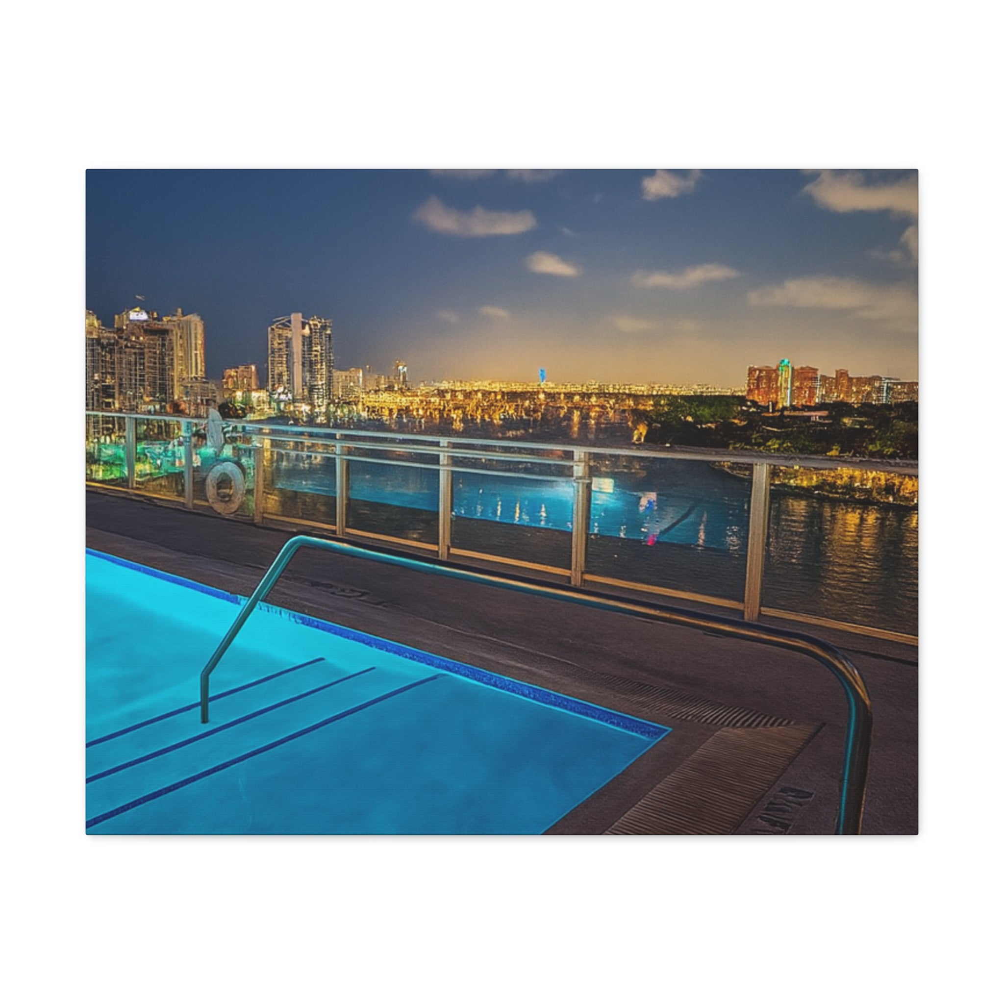 "Skyline Reflections" – Luxe Canvas Print