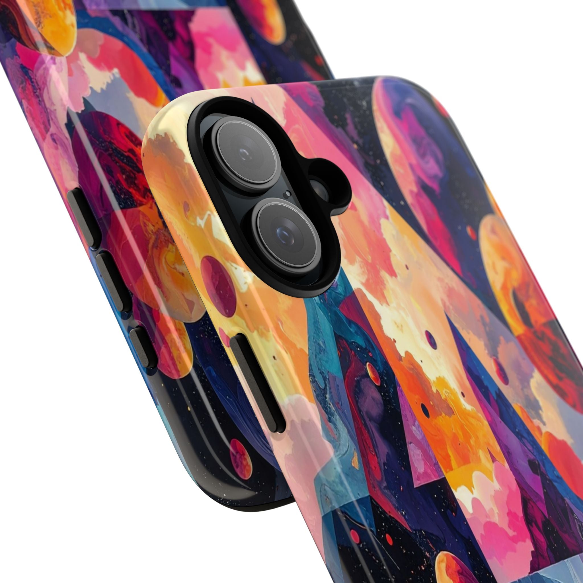 Cosmic Geometrica: Floating Spheres of Abstraction, Digital Dreamscape Dimensions - L’Art Suprême Phone Case