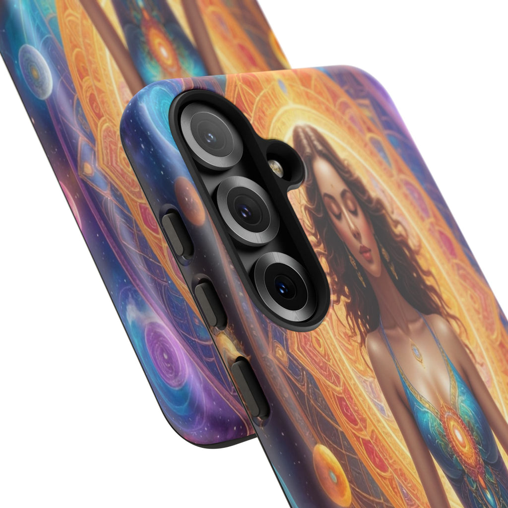 Cosmic Awakening: Spiritual Meditation Mandala, Celestial Energy Visualization - L’Art Suprême Phone Case