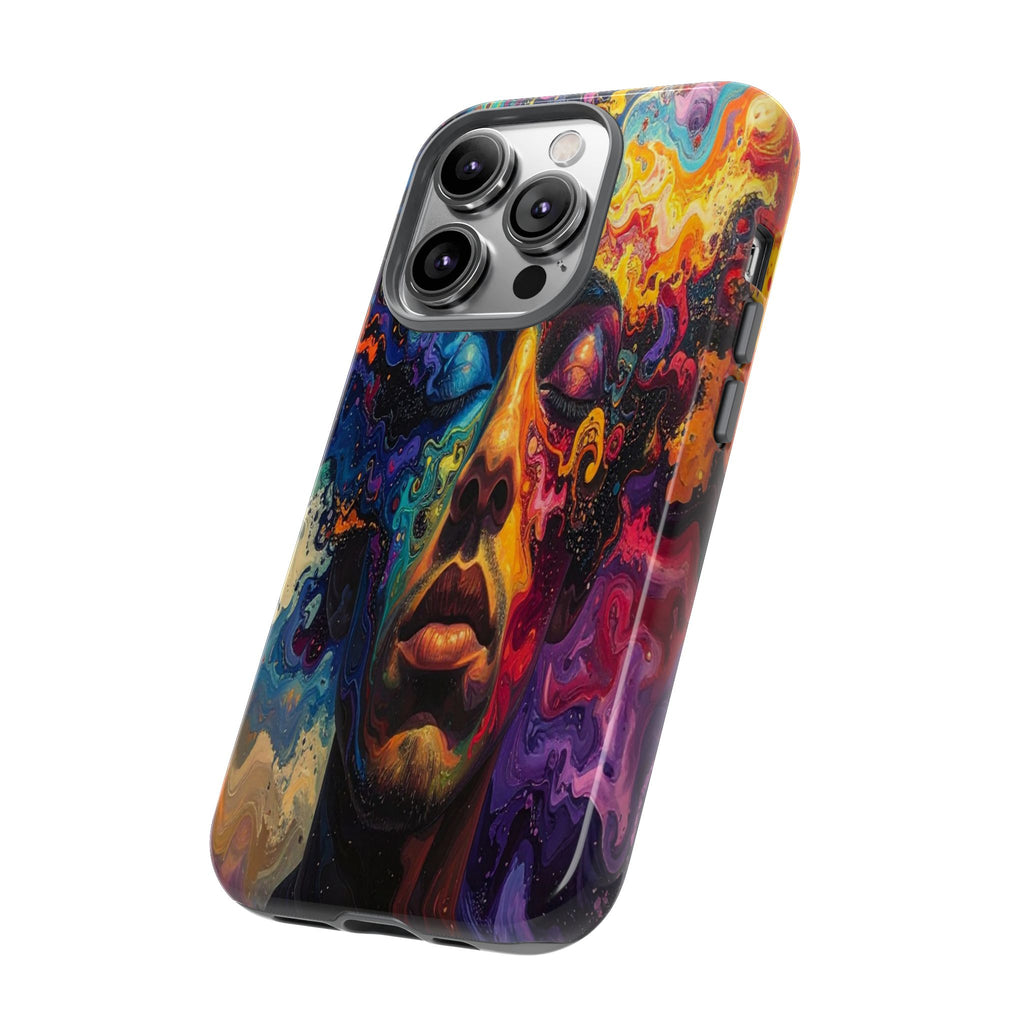 Psyche Unbound: Chromatic Consciousness, Digital Portrait Exploration - L’Art Suprême Phone Case