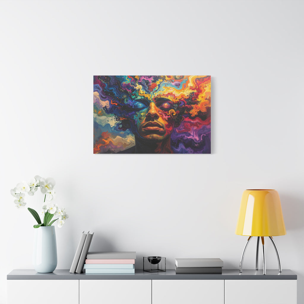 Consciousness Unfolding: Psychedelic Inner Landscape, Fluid Abstract Meditation - L’Art Suprême Canvas