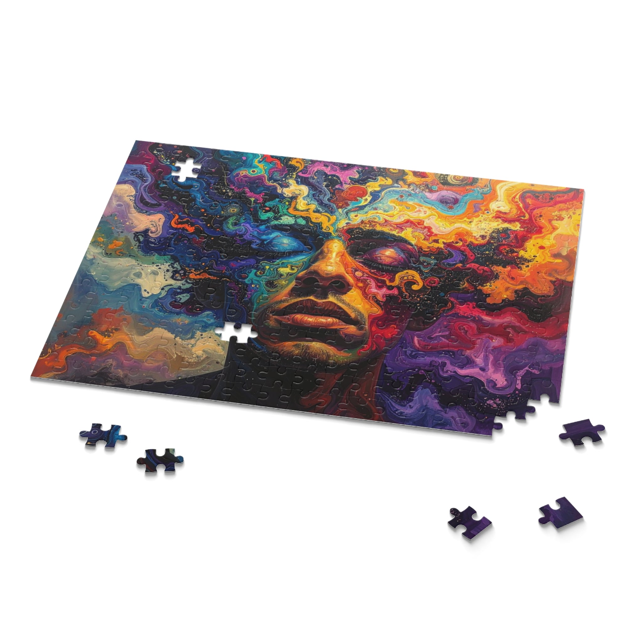 Cosmic Consciousness: Psychedelic Inner Landscape, Vibrant Abstract Expressionism -  L'Art Puzzle