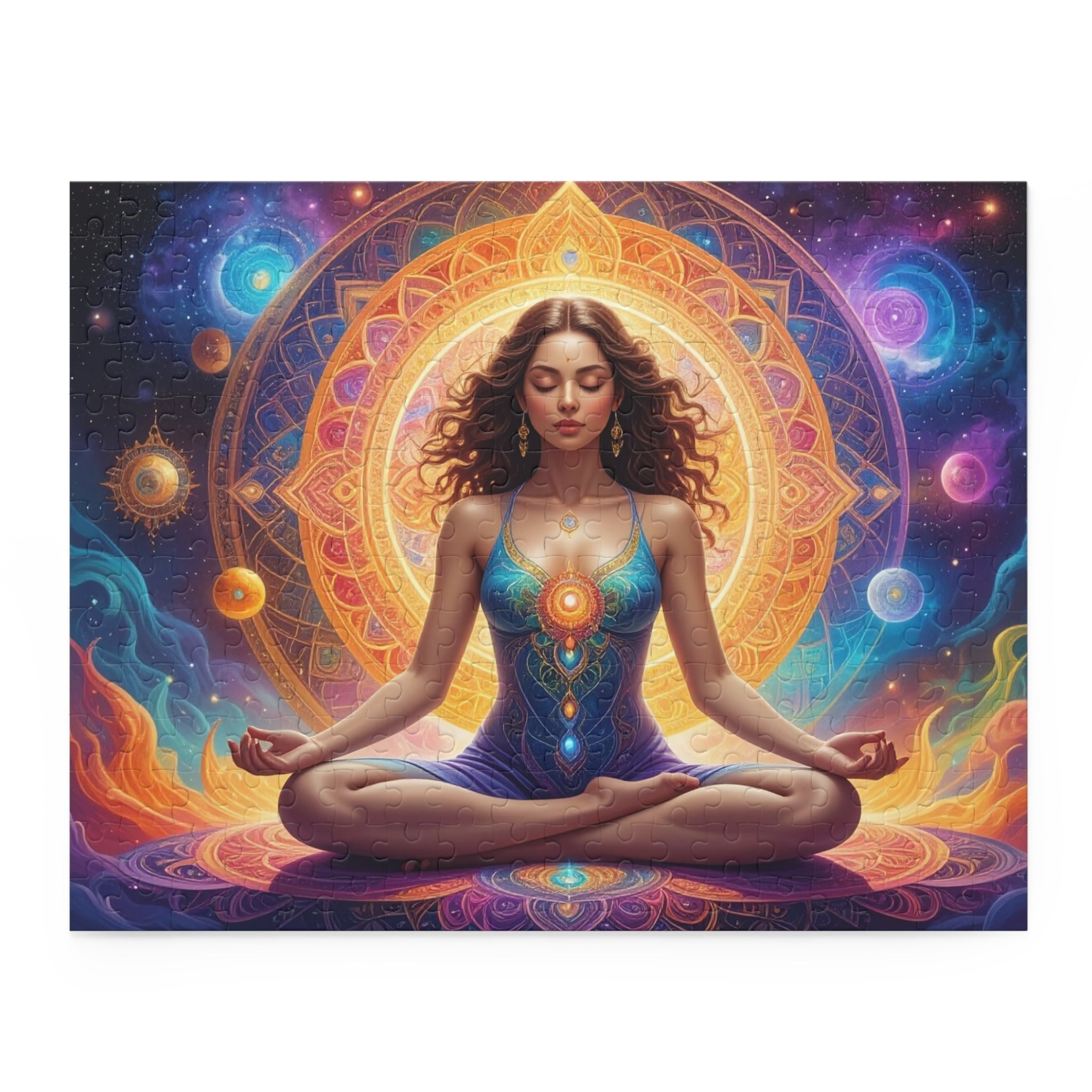 Celestial Meditation: Cosmic Spiritual Journey, Digital Mandala Fantasy Art -  L'Art Puzzle