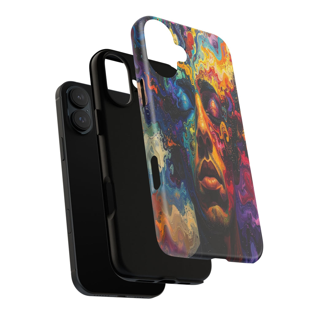 Psyche Unbound: Chromatic Consciousness, Digital Portrait Exploration - L’Art Suprême Phone Case