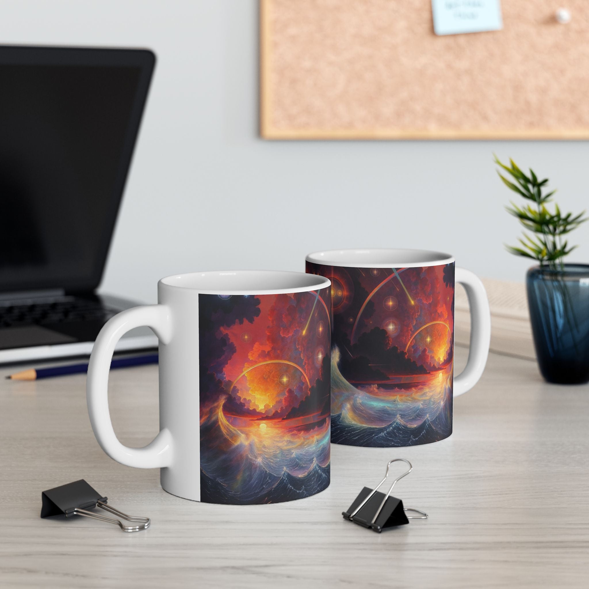 "Celestial Tides" – Ceramic Mug