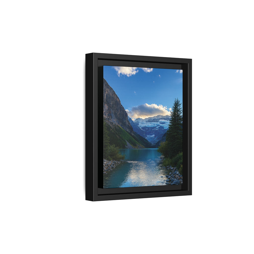 "Glacial Serenity" – Framed Canvas Print