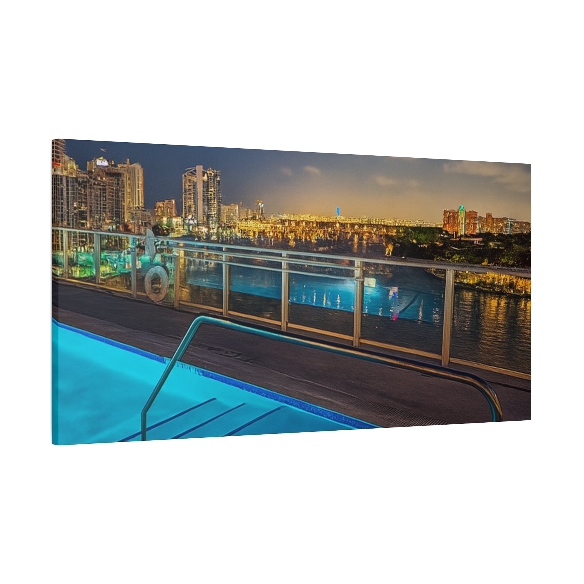 "Skyline Reflections" – Luxe Canvas Print