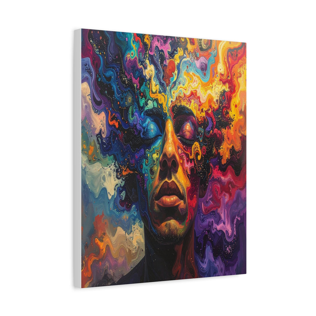 Consciousness Unfolding: Psychedelic Inner Landscape, Fluid Abstract Meditation - L’Art Suprême Canvas