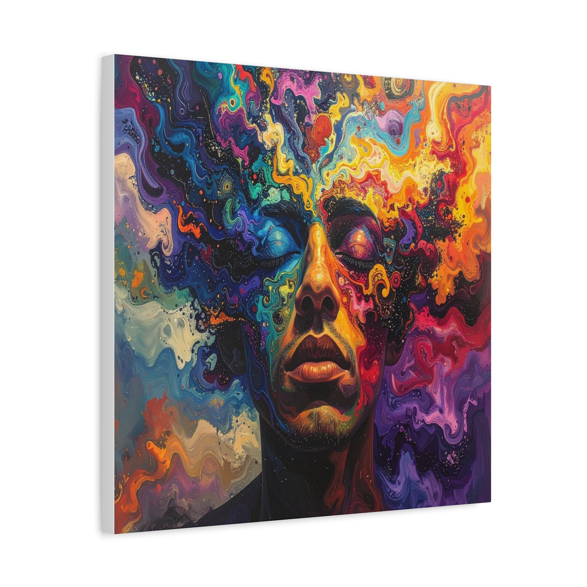 Consciousness Unfolding: Psychedelic Inner Landscape, Fluid Abstract Meditation - L’Art Suprême Canvas