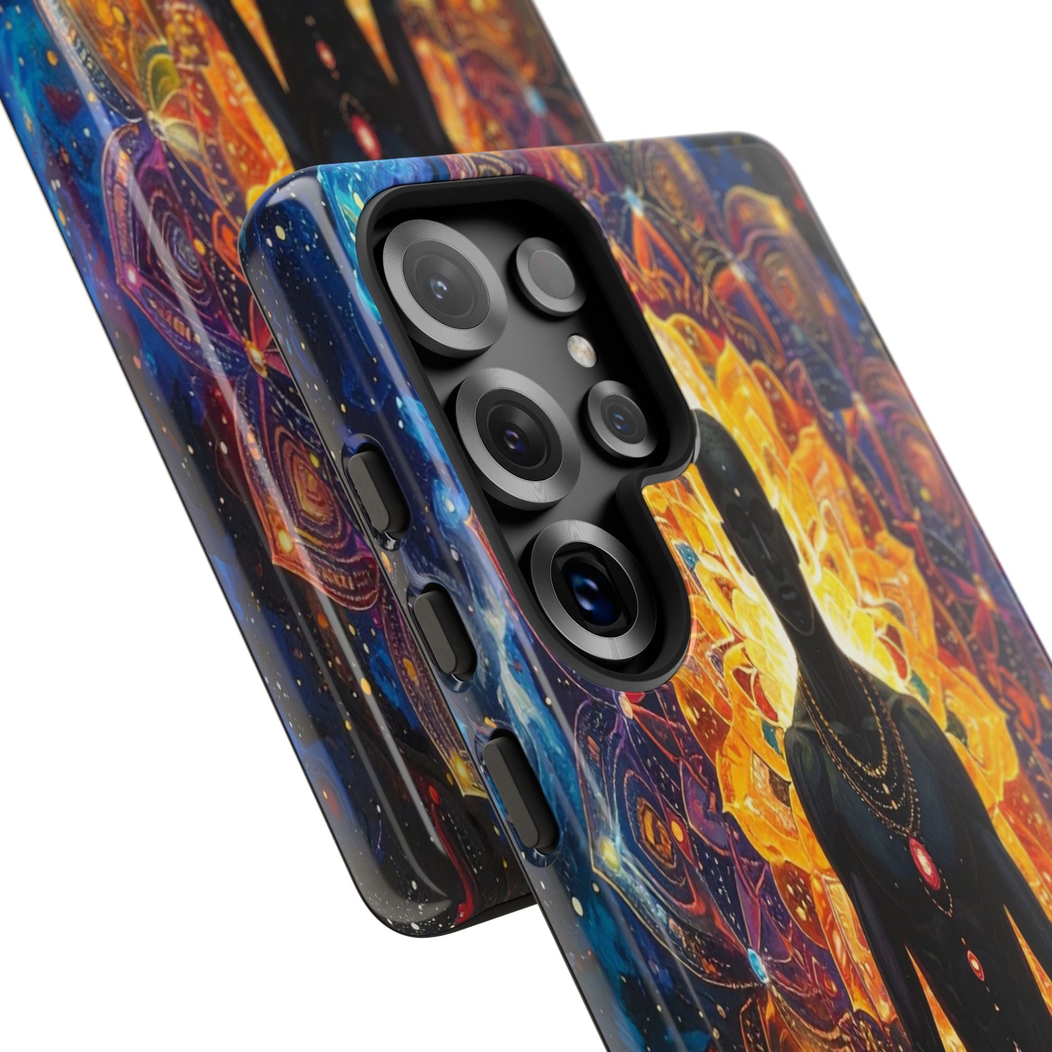 Cosmic Awakening: Spiritual Meditation Mandala, Chakra Energy Visualization - L’Art Suprême Phone Case