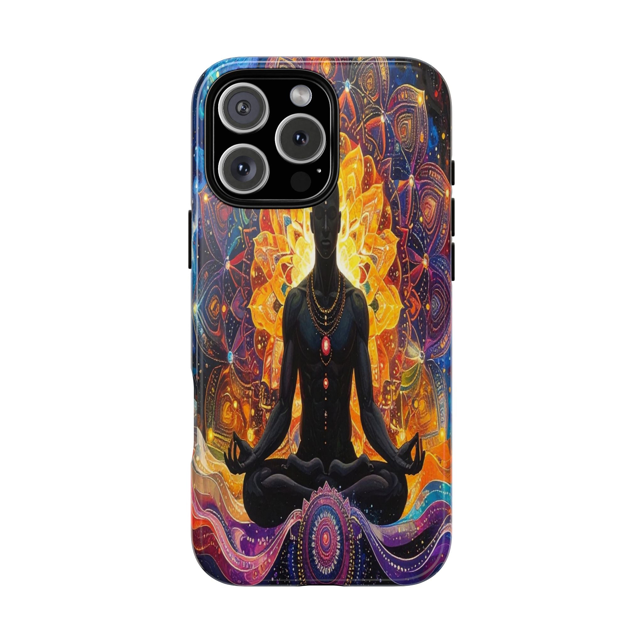 Cosmic Awakening: Spiritual Meditation Mandala, Chakra Energy Visualization - L’Art Suprême Phone Case