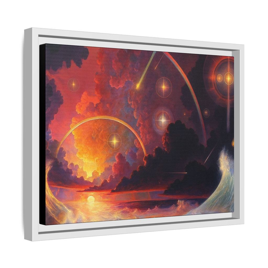 "Celestial Tides" – Framed Canvas Print