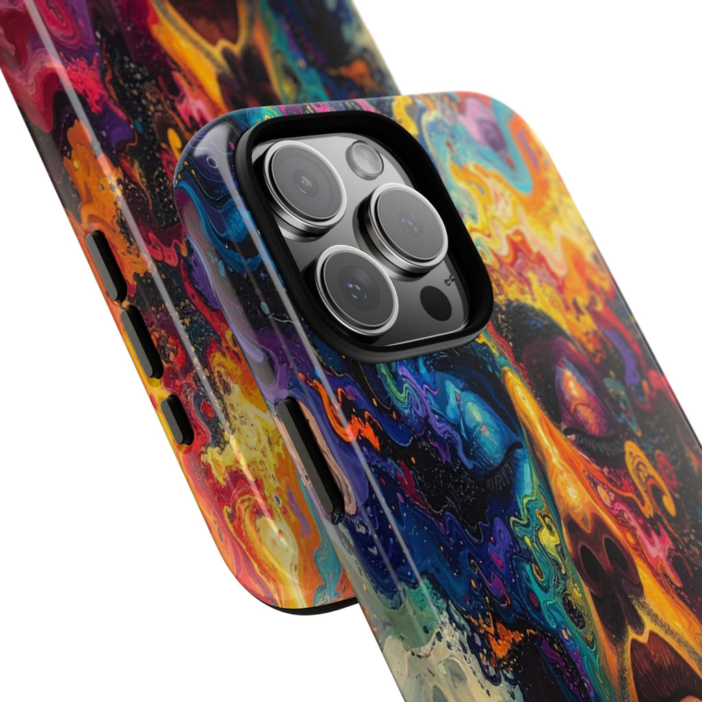 Psyche Unbound: Chromatic Consciousness, Digital Portrait Exploration - L’Art Suprême Phone Case