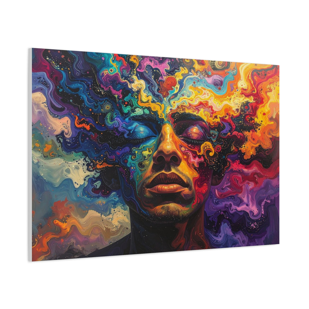 Consciousness Unfolding: Psychedelic Inner Landscape, Fluid Abstract Meditation - L’Art Suprême Canvas