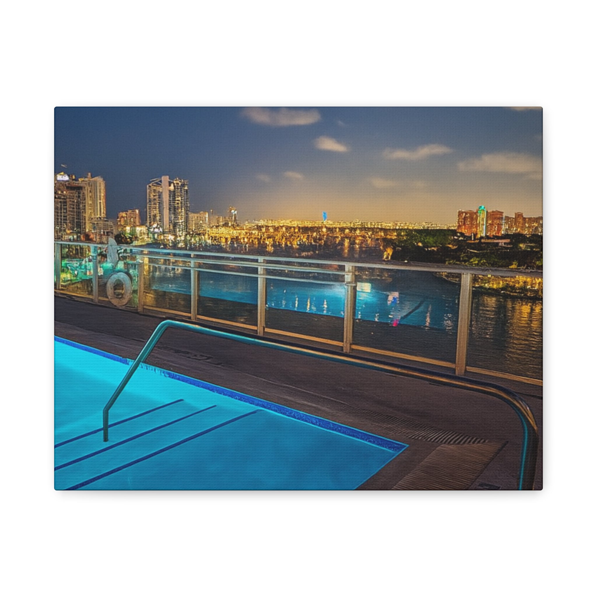 "Skyline Reflections" – Luxe Canvas Print