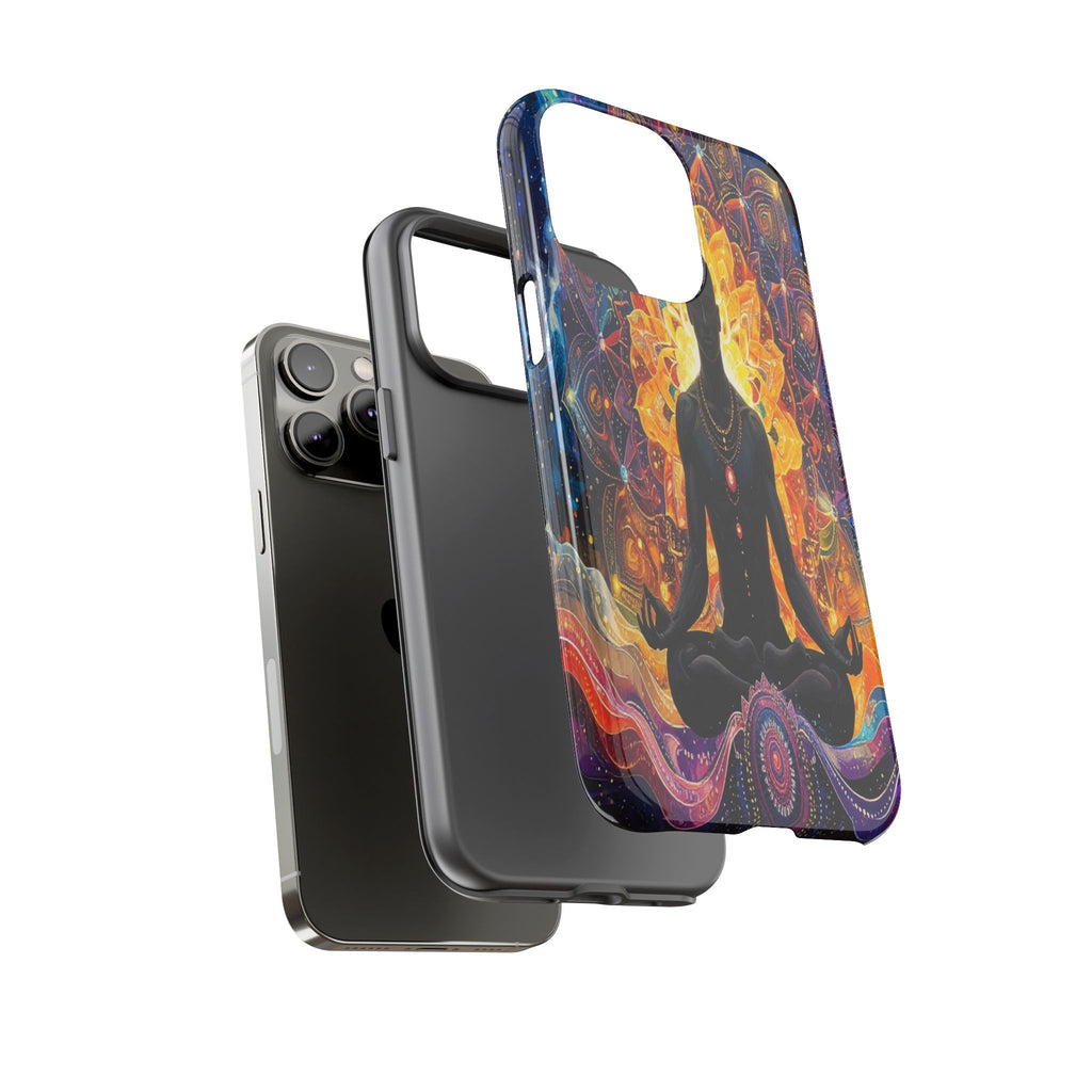 Cosmic Awakening: Spiritual Meditation Mandala, Chakra Energy Visualization - L’Art Suprême Phone Case