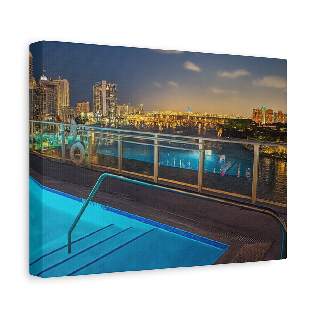 "Skyline Reflections" – Luxe Canvas Print