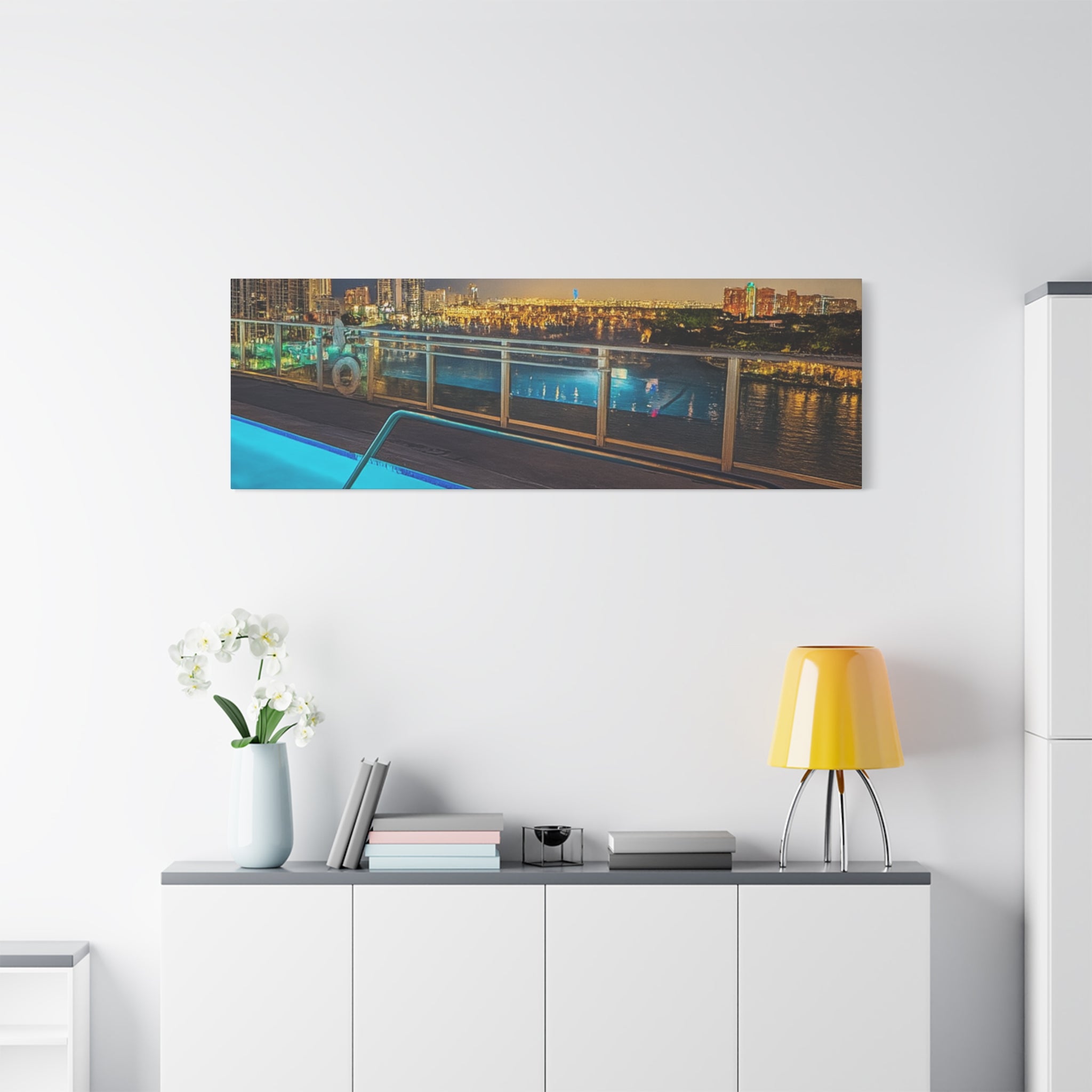 "Skyline Reflections" – Luxe Canvas Print