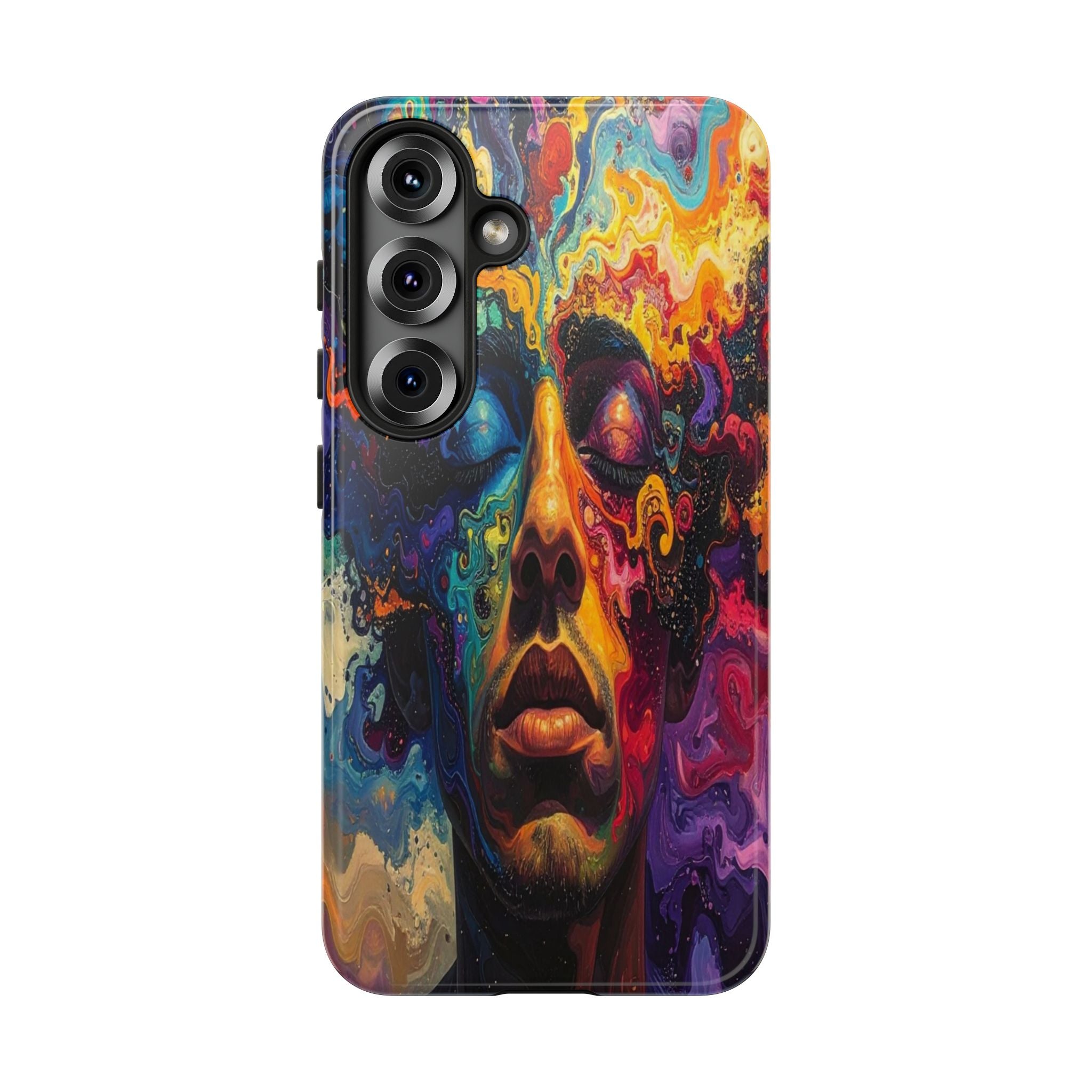 Psyche Unbound: Chromatic Consciousness, Digital Portrait Exploration - L’Art Suprême Phone Case
