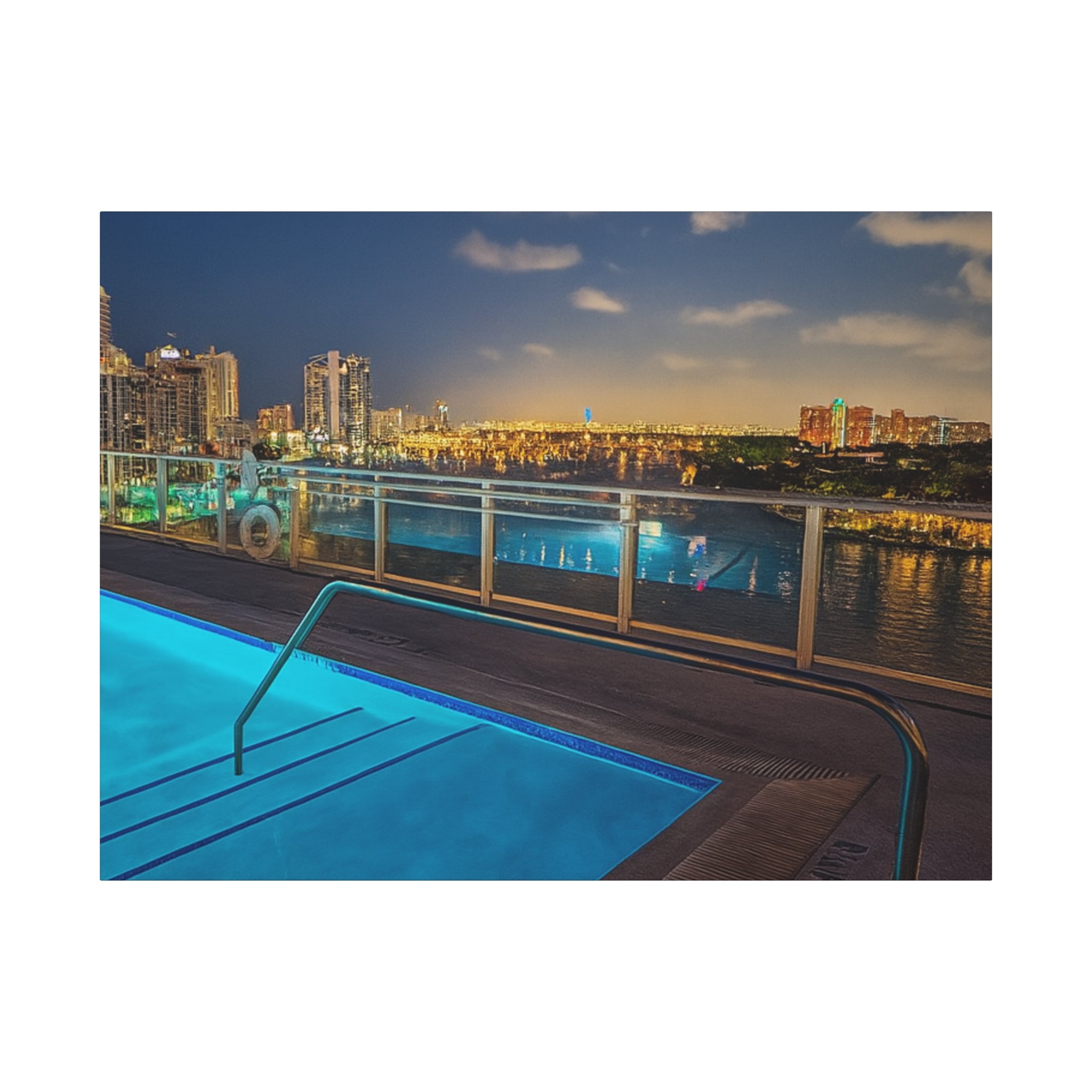 "Skyline Reflections" – Luxe Canvas Print