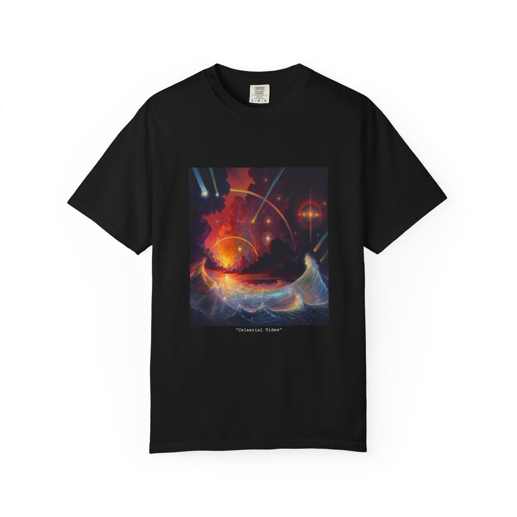 "Celestial Tides" – Garment-Dyed Unisex T-Shirt