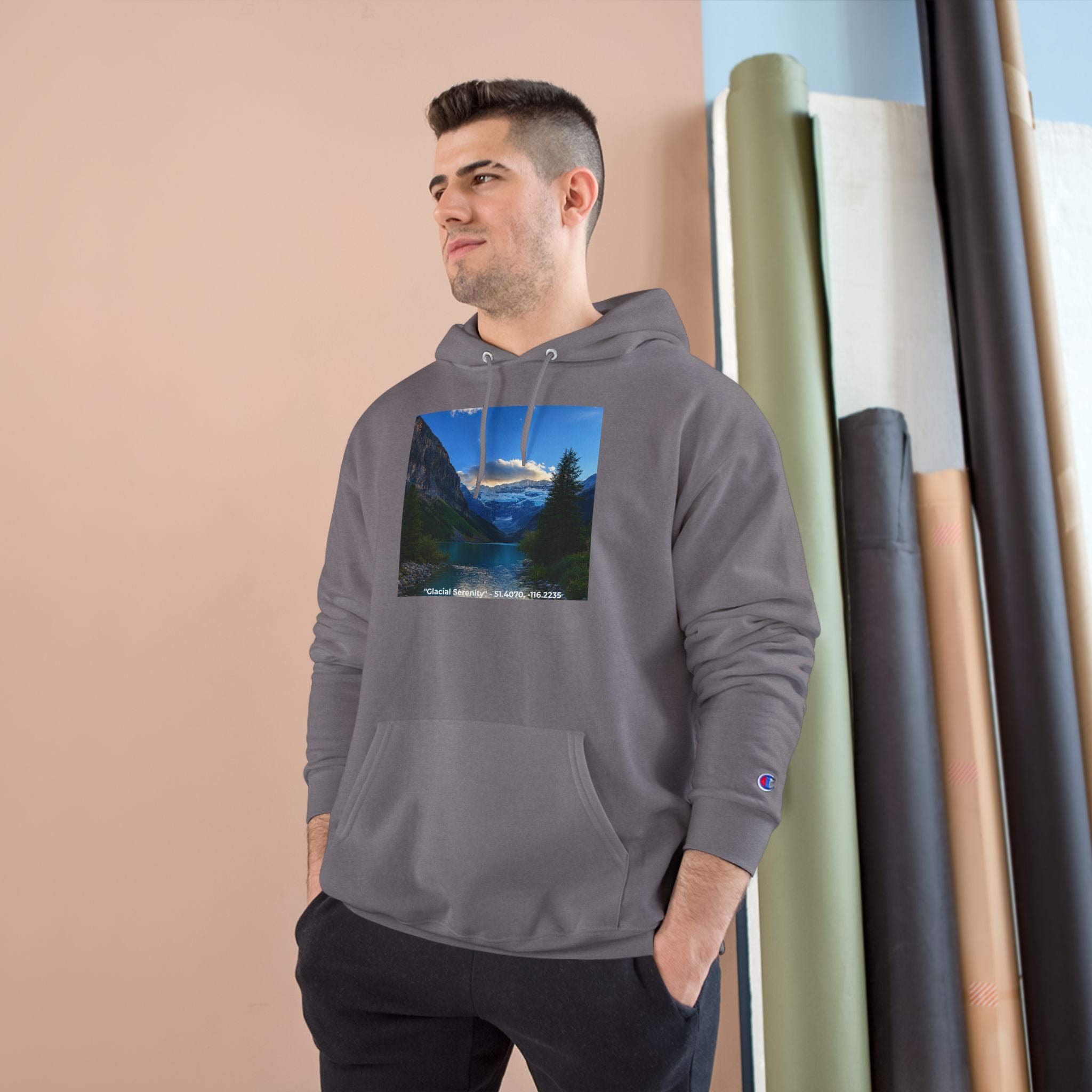 "Glacial Serenity" – Champion Hoodie