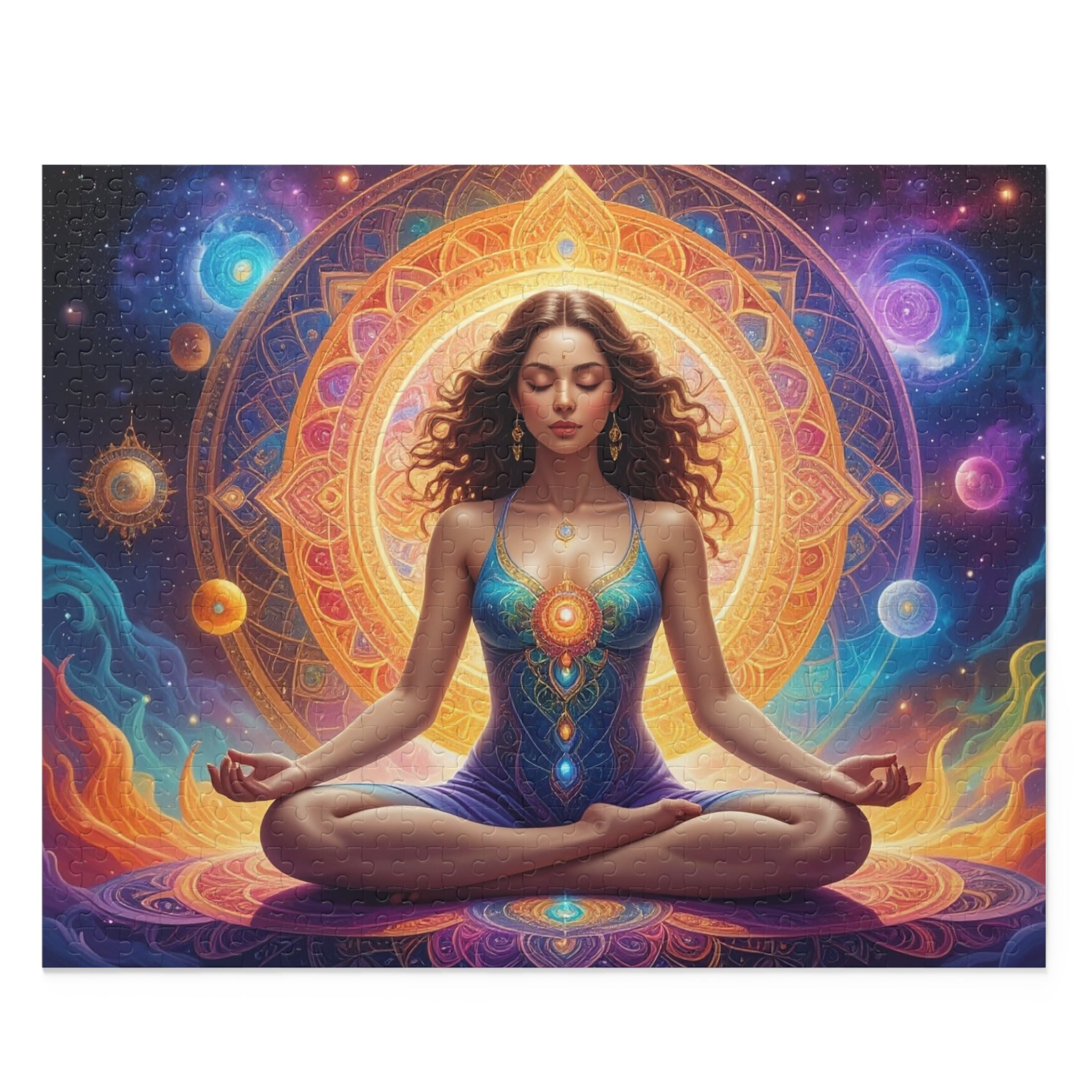Celestial Meditation: Cosmic Spiritual Journey, Digital Mandala Fantasy Art -  L'Art Puzzle