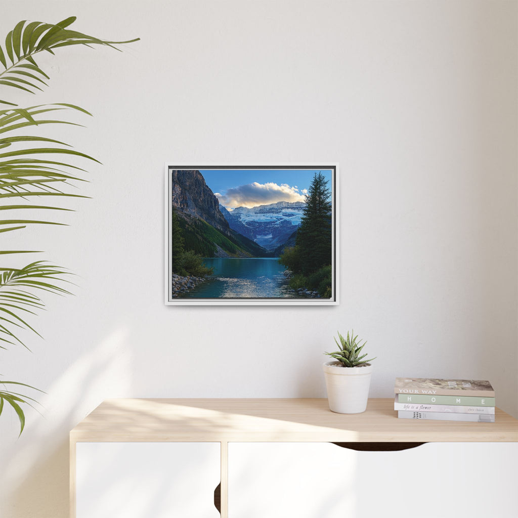 "Glacial Serenity" – Framed Canvas Print