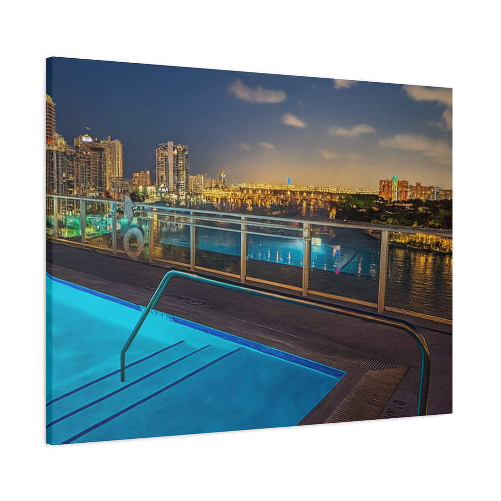 "Skyline Reflections" – Luxe Canvas Print