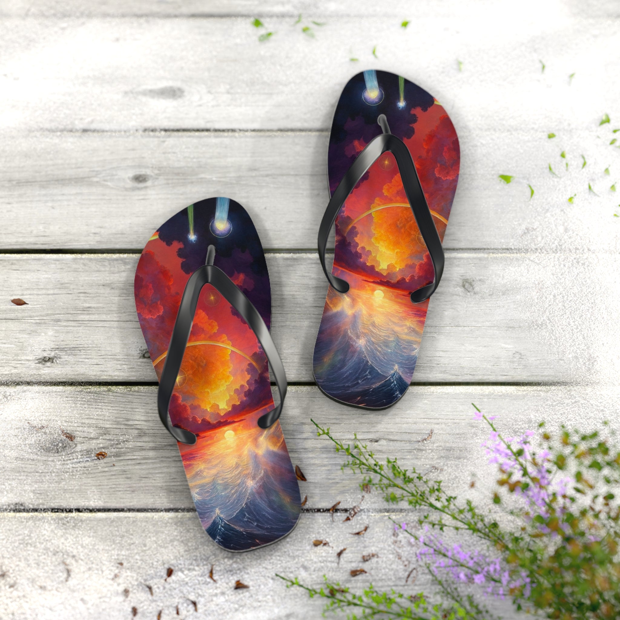 “Celestial Tides" – Premium Flip Flops
