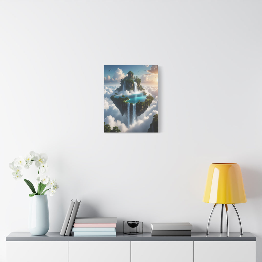Celestial Archipelago: Floating Worlds of Mist and Stone, Digital Fantasy Landscape - L’Art Suprême Canvas
