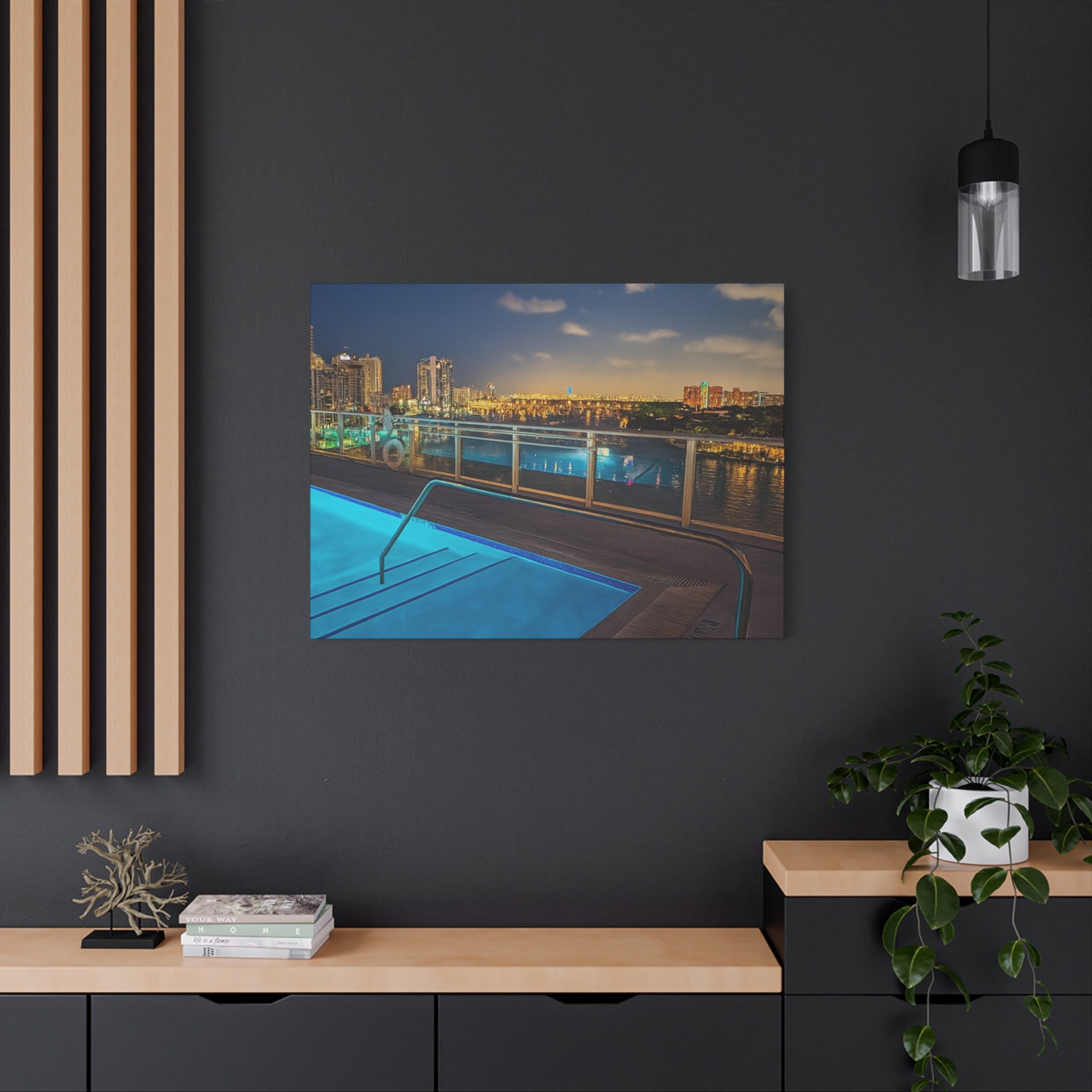 "Skyline Reflections" – Luxe Canvas Print
