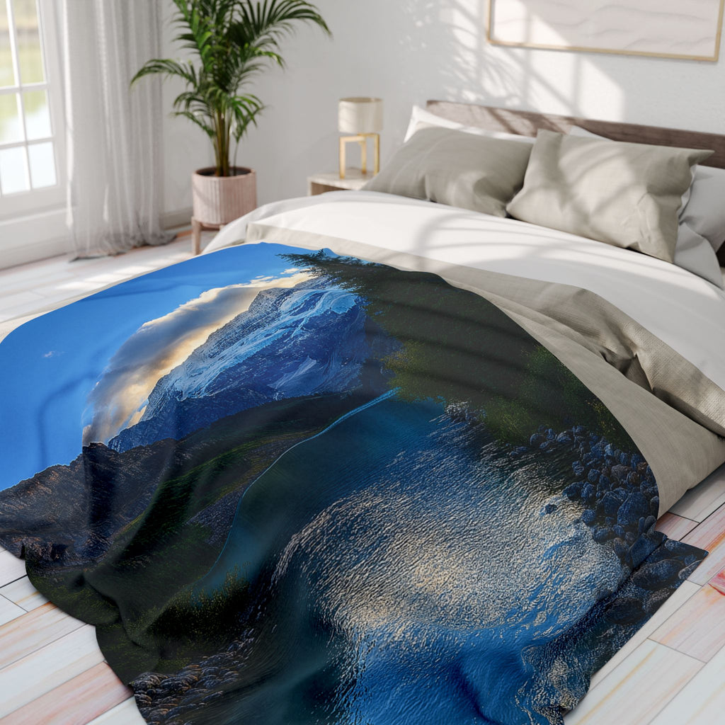 "Glacial Serenity" – Fleece Blanket