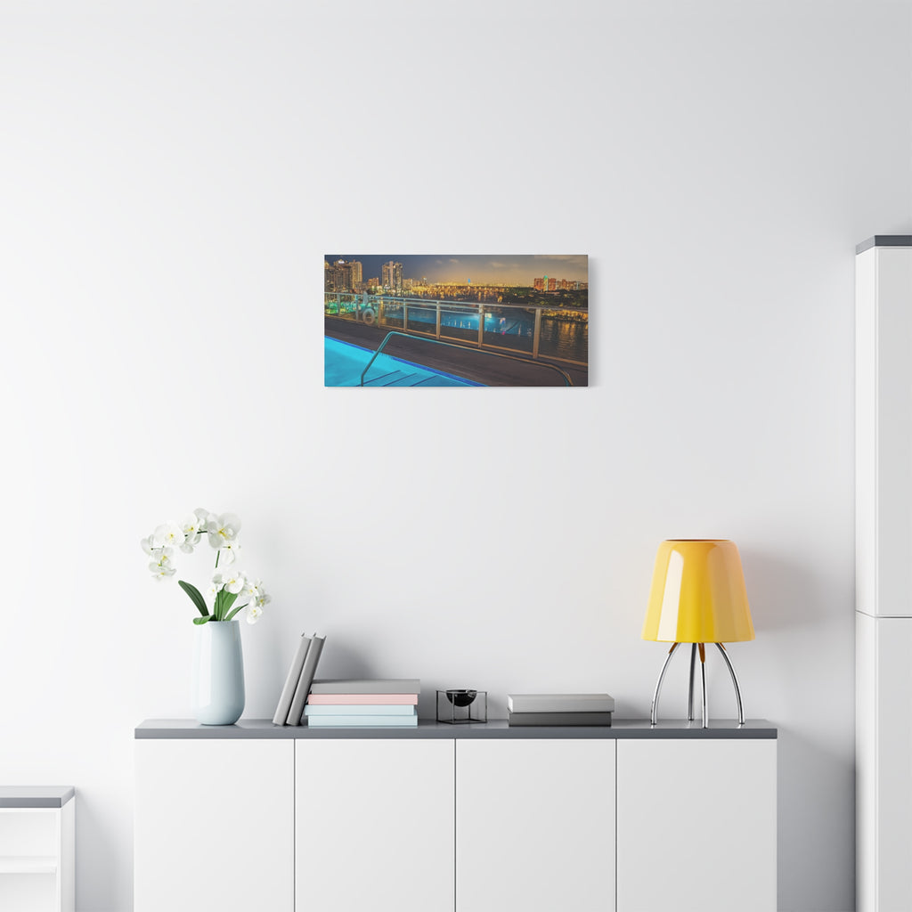 "Skyline Reflections" – Luxe Canvas Print