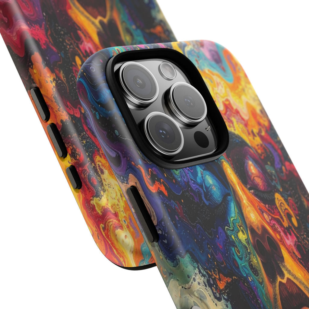 Psyche Unbound: Chromatic Consciousness, Digital Portrait Exploration - L’Art Suprême Phone Case