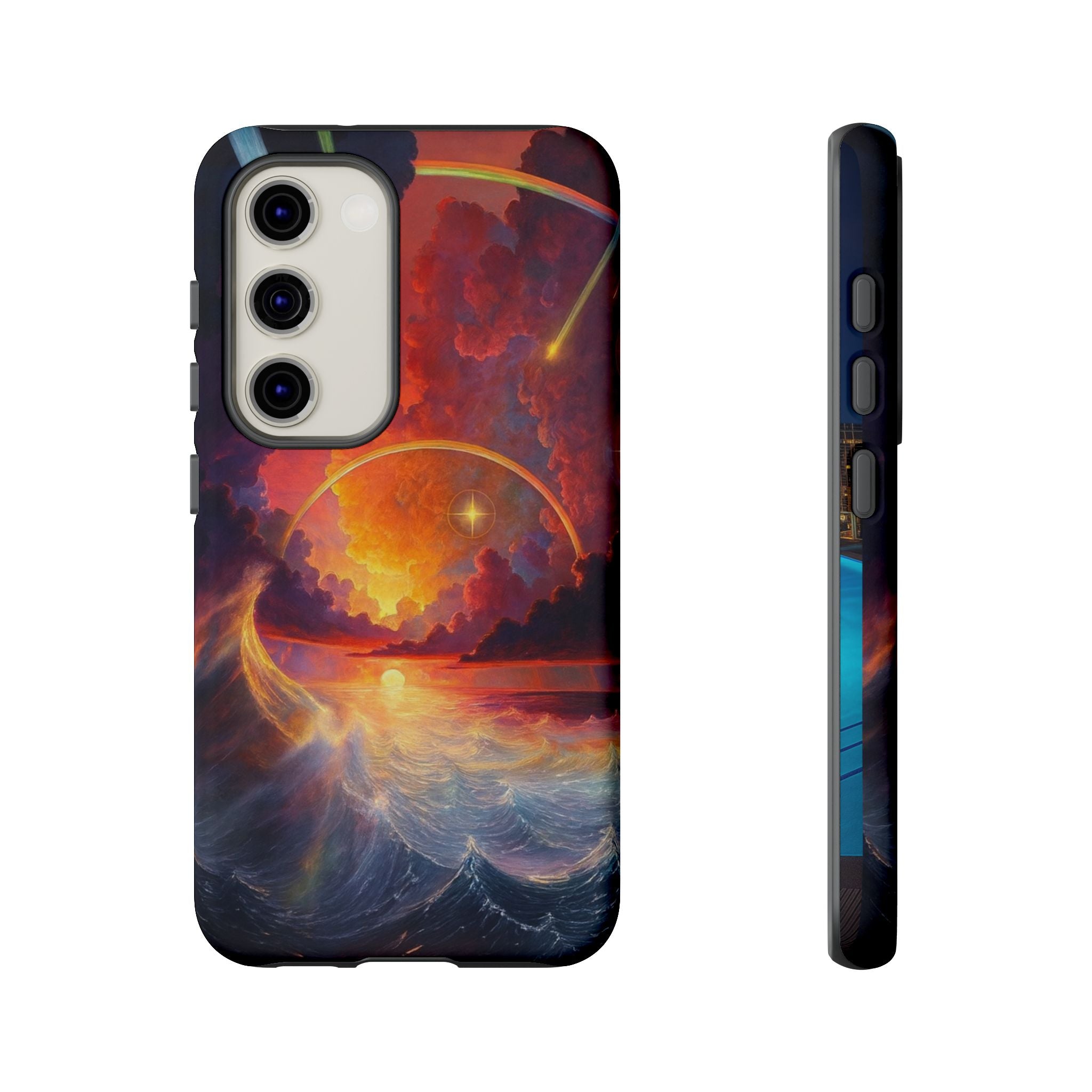 "Celestial Tides" – Printed Tough Phone Case
