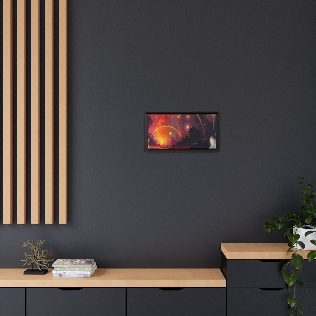 "Celestial Tides" – Framed Canvas Print