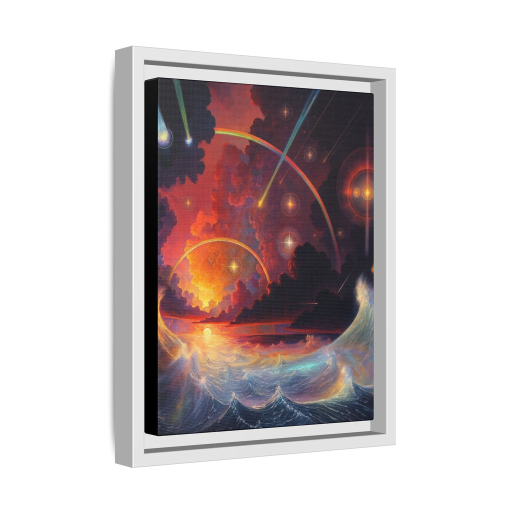 "Celestial Tides" – Framed Canvas Print