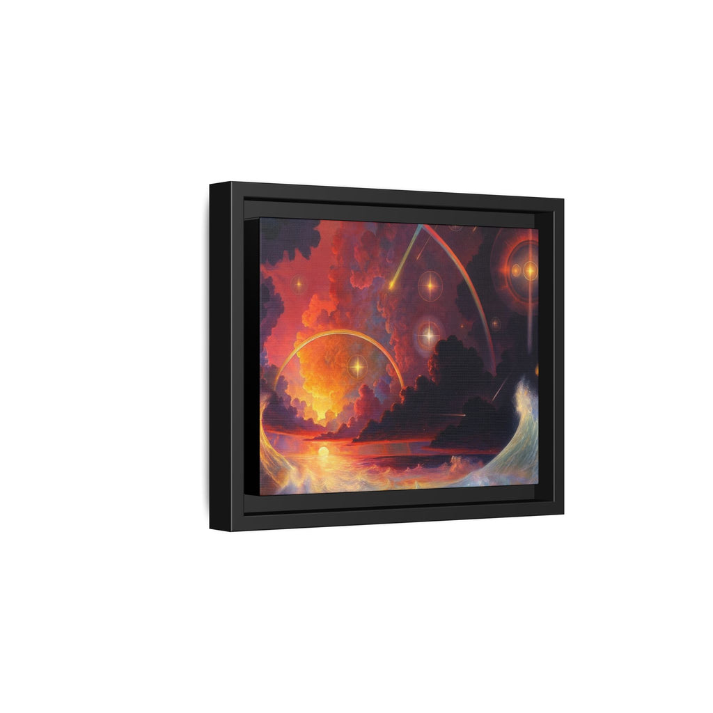 "Celestial Tides" – Framed Canvas Print