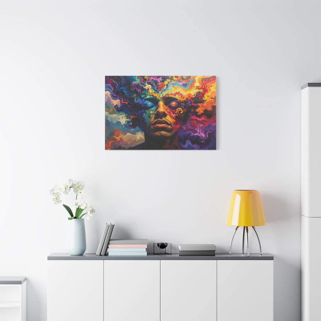 Consciousness Unfolding: Psychedelic Inner Landscape, Fluid Abstract Meditation - L’Art Suprême Canvas